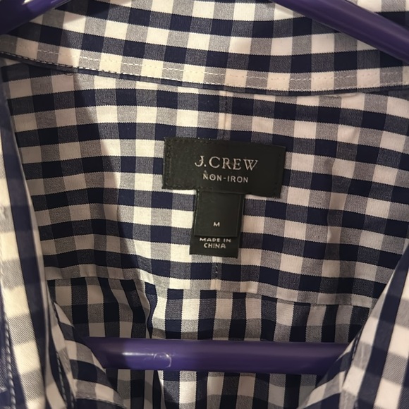 J. Crew blue checkered button down - Picture 3 of 5